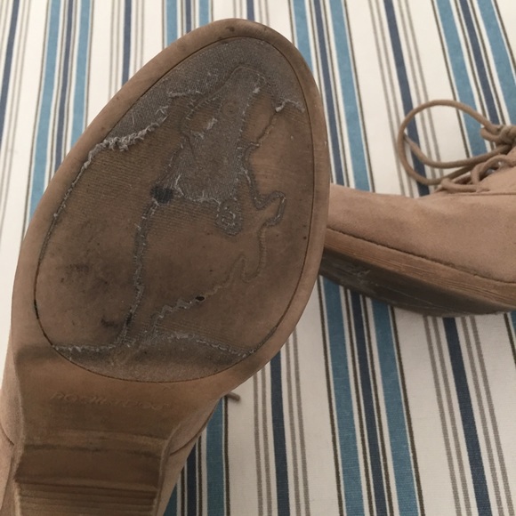 3/$30 Tan Lace Up Booties - Picture 3 of 4